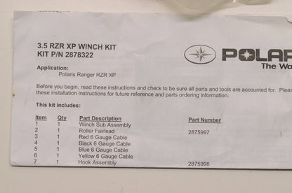 New OEM Polaris 3500LB Winch Kit NOS