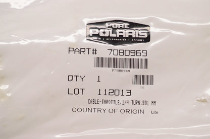 OEM Polaris 7080969 Throttle Cable 1/4 Turn 991mm NOS