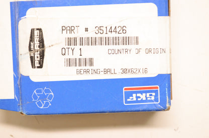 New OEM Polaris Ball Bearing 30X62X16 NOS