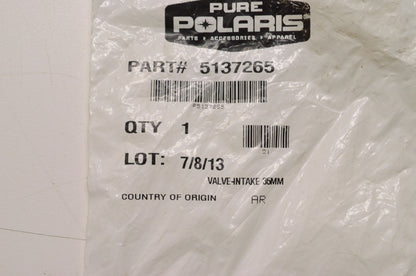 OEM Polaris 5137265 Intake Valve 35mm NOS