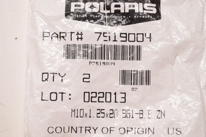 OEM Polaris 7519004 Screw M10X1.25X20 8.8 HH Qty 2 NOS