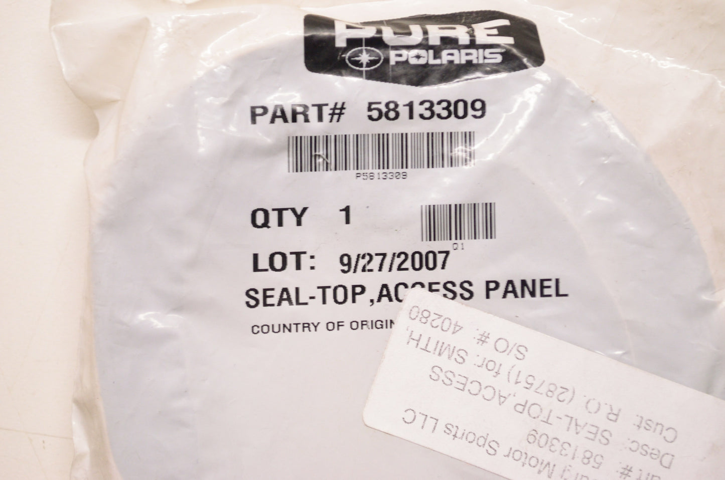 OEM Polaris 5813309 Access Top Seal NOS