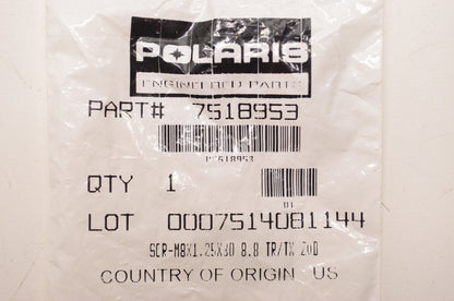 New OEM Polaris Screw M8X1.25X30 8.8 TR/TX ZOD NOS