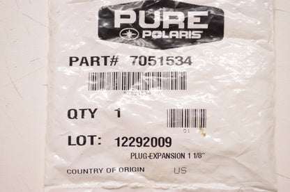 New OEM Polaris Expansion Plug 1 1/8 NOS