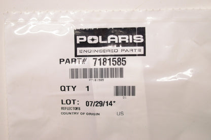 OEM Polaris 7181585 Bumper Reflector Red Decal NOS