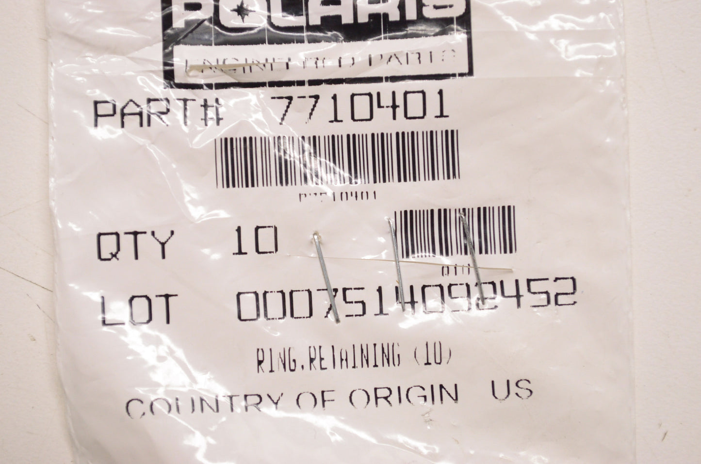 OEM Polaris 7710401 Retaining Ring Qty 10 NOS