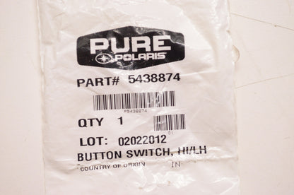 OEM Polaris 5438874 Left Control Hi/Lo Switch Button NOS