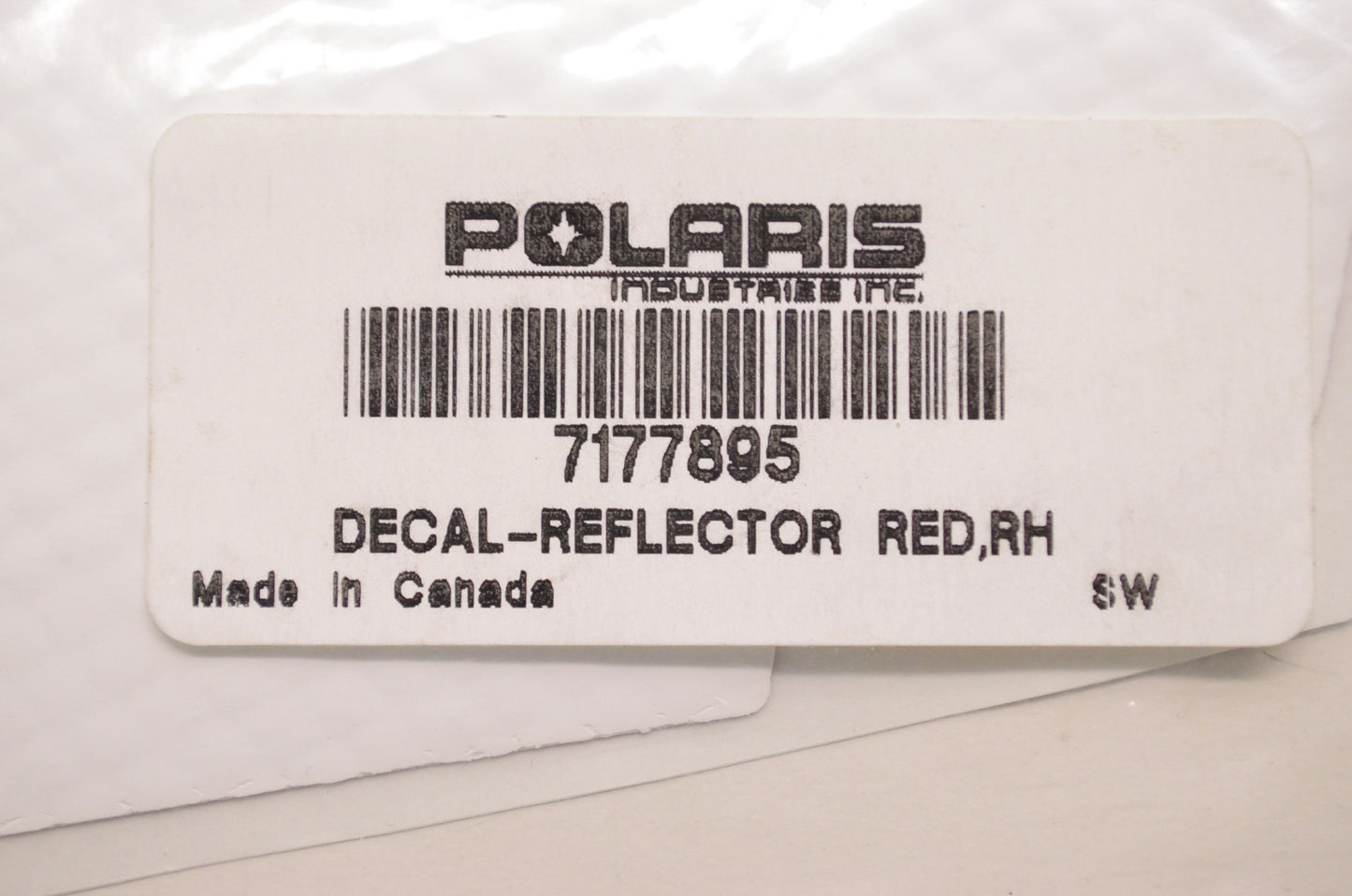 Right Hand Red Decal Reflector NOS