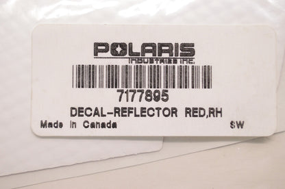Right Hand Red Decal Reflector NOS