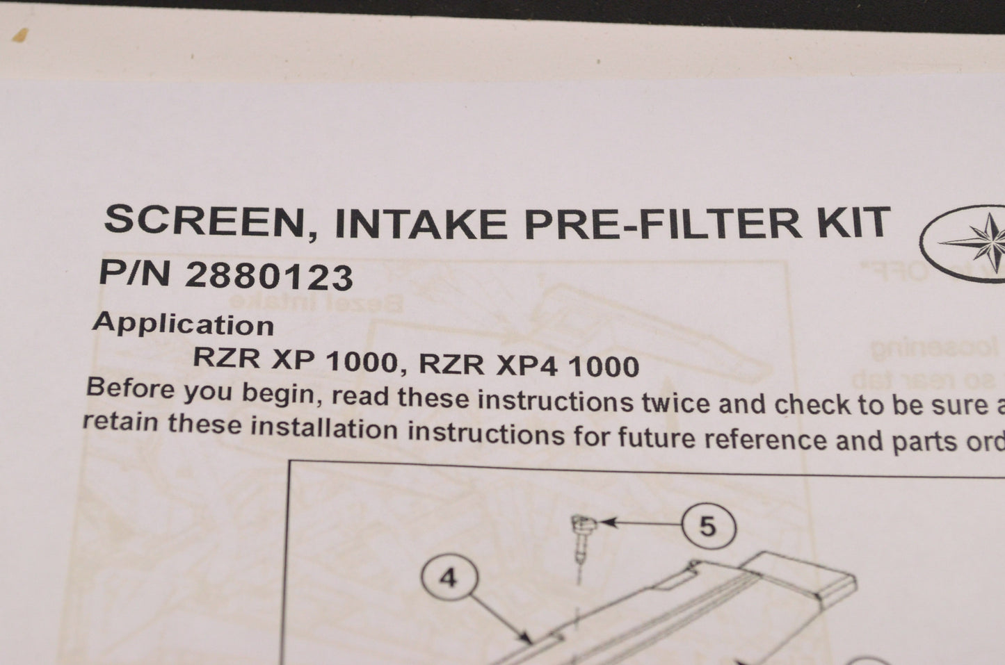 Air Intake Bezel Cover NOS