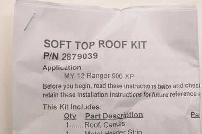 Pro Fit Canvas Roof NOS