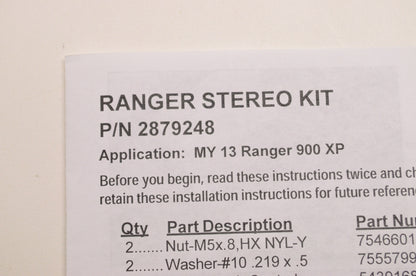 New OEM Polaris Dash Mounted Audio Kit NOS