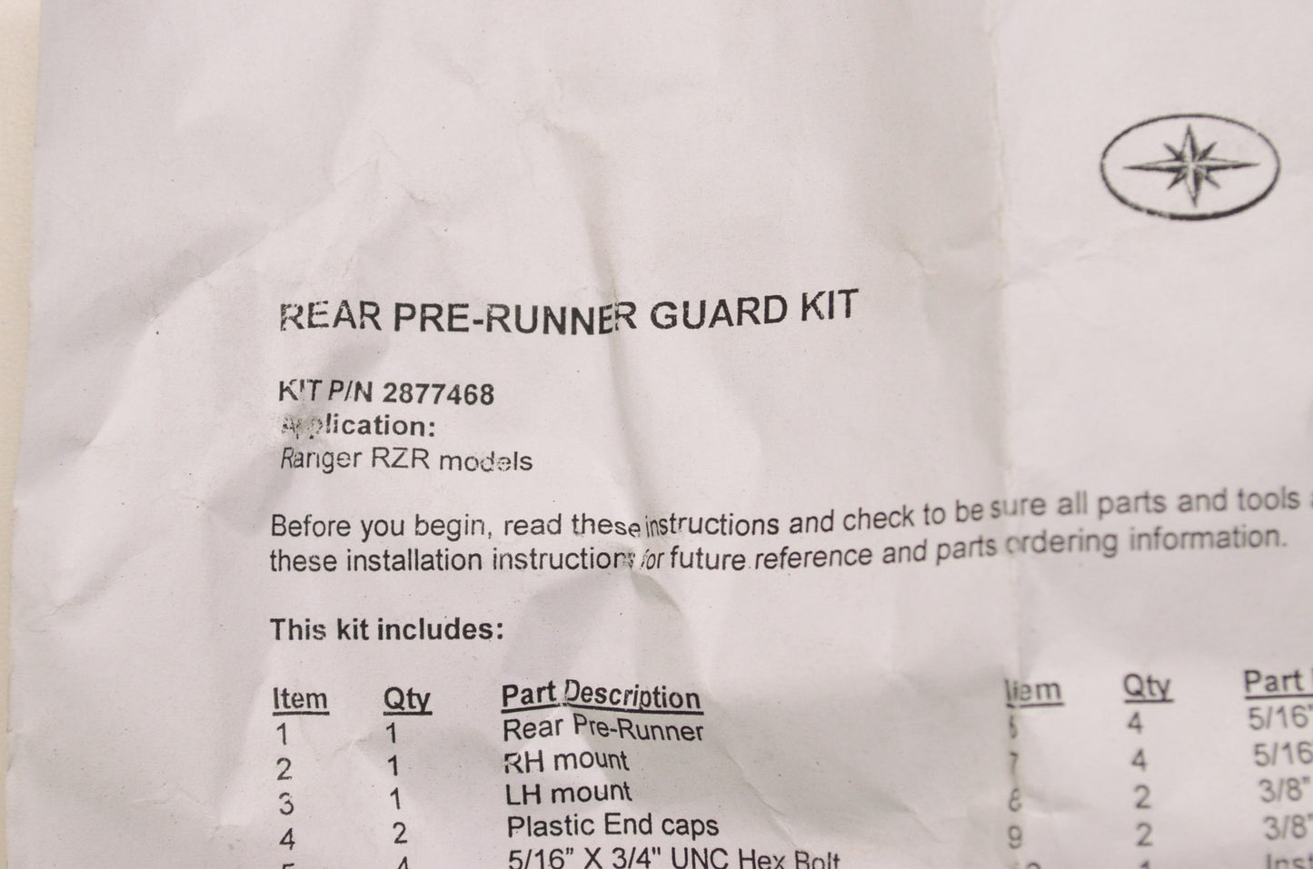 Rear Pre-Runner Brushguard NOS
