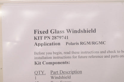 New OEM Polaris Lock & Ride Glass Windshield NOS
