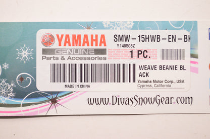 OEM Yamaha SMW-15HWB-EN-BK Black Weave Beanie NOS