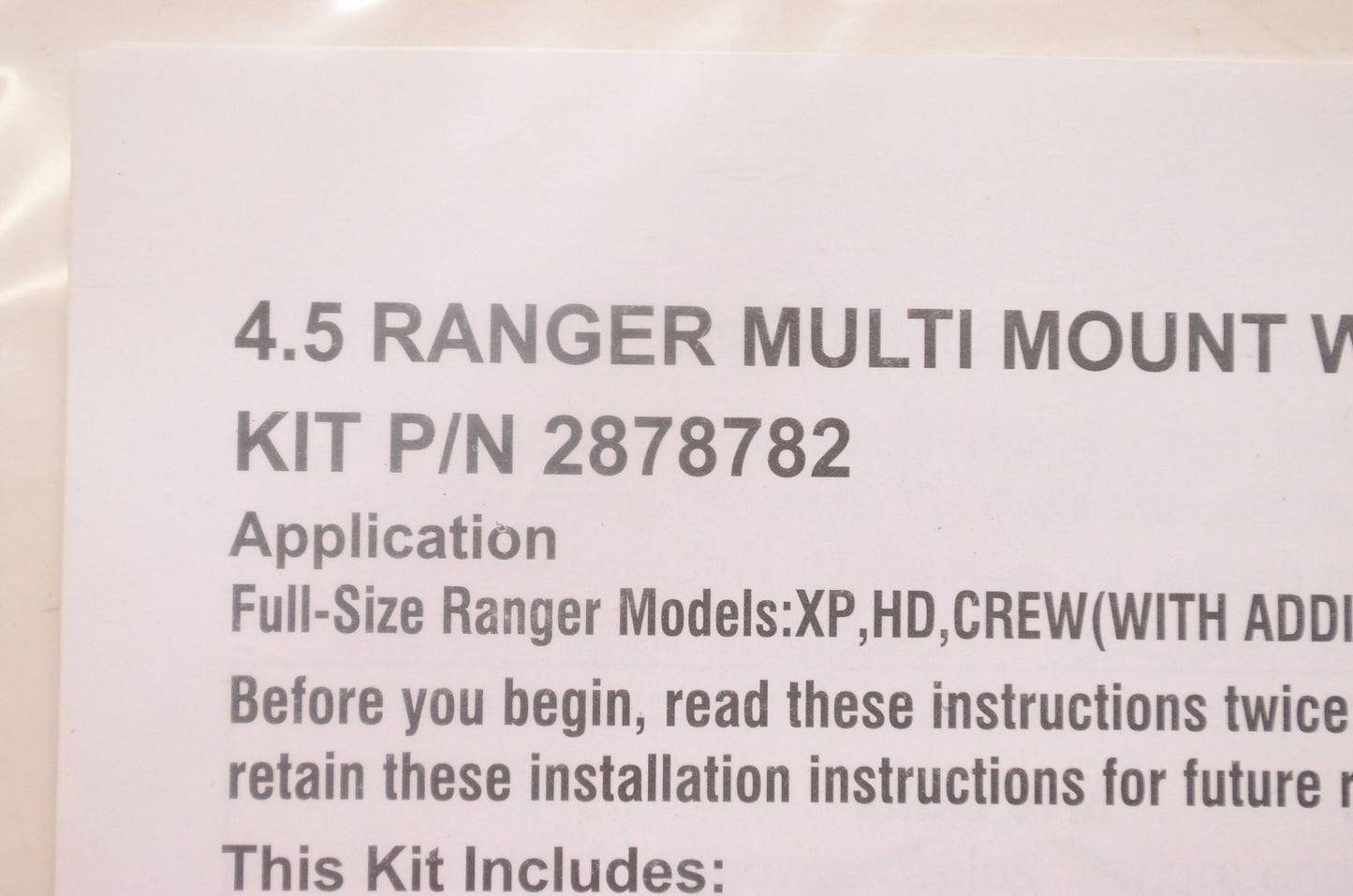 New OEM Polaris Ranger HD4500LB Winch NOS