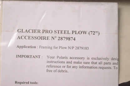 New OEM Polaris Glacier Pro 72' Snow Plow Blade NOS