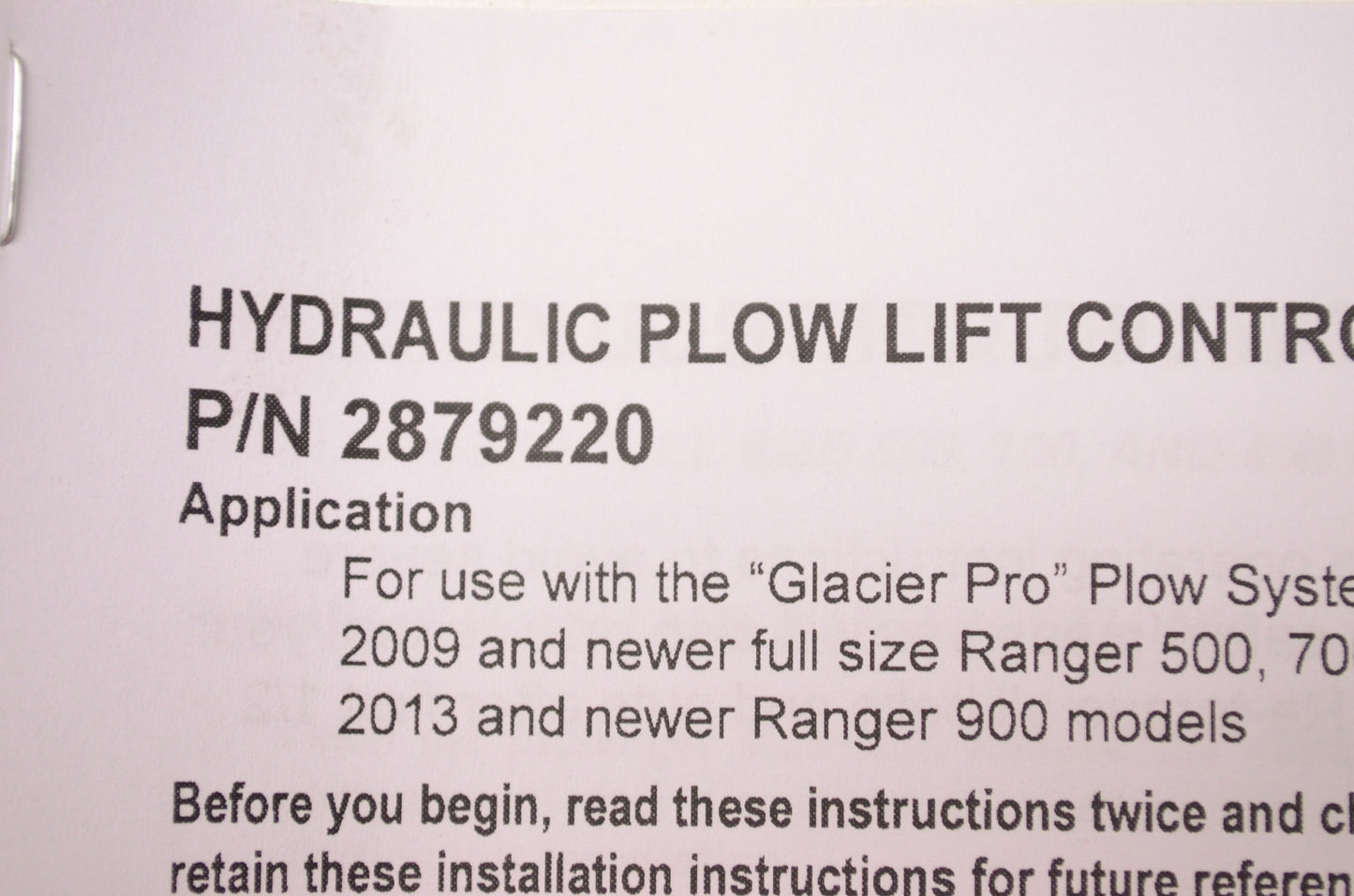 New OEM Polaris Glacier Pro Hydraulic Lift System NOS