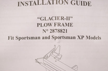 Glacier II Snow Plow Push Frame NOS