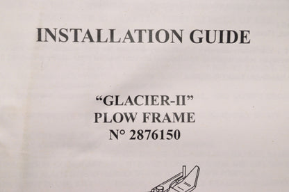 Glacier II Snow Plow Mount NOS