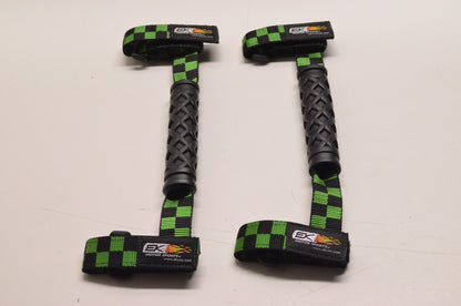 EK Motor Sports 19022P Green & Black 1 3/4" Grab Handles NOS