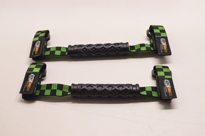 EK Motor Sports 19022P Green & Black 1 3/4" Grab Handles NOS
