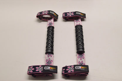 EK Motor Sports 19022P, Black/Pink Black & Pink 1 3/4" Grab Handles NOS