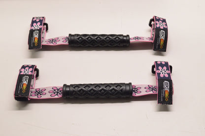 EK Motor Sports 19022P, Black/Pink Black & Pink 1 3/4" Grab Handles NOS