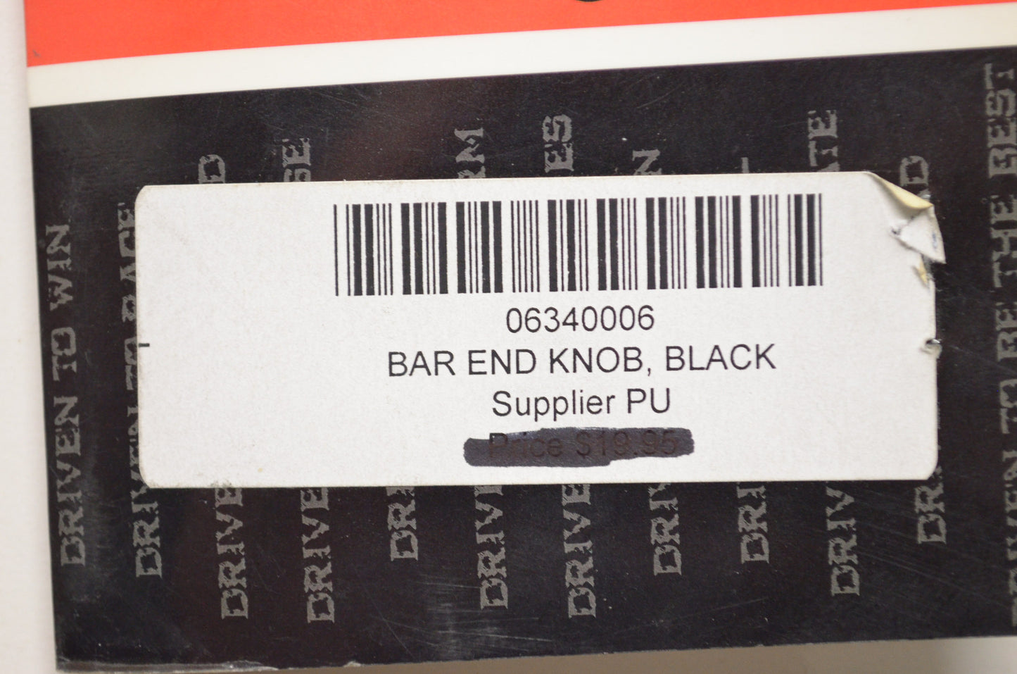 Black Bar End Knob NOS