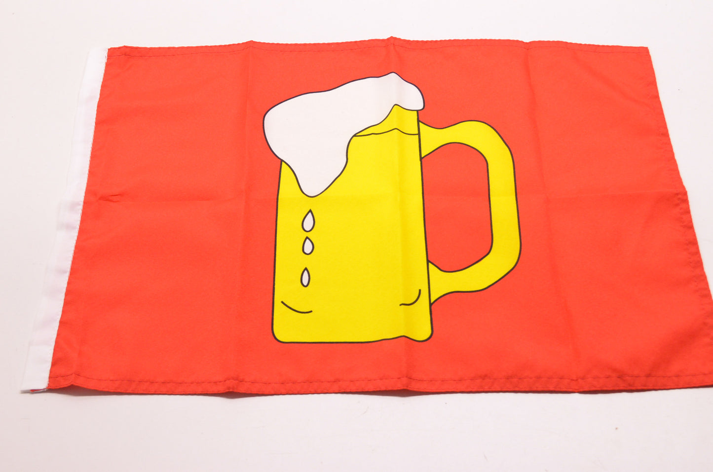 ATV Nylon Red Beer Mug Flag NOS