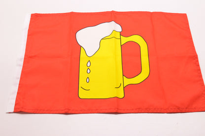 ATV Nylon Red Beer Mug Flag NOS