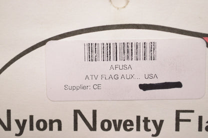ATV Nylon Red Beer Mug Flag NOS