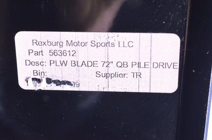72' Pile Driver Snow Blade & Breakaway Wear Bar NOS