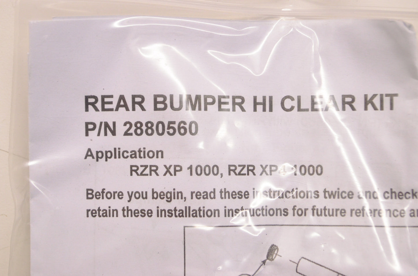 New OEM Polaris Red Read Low Pro Bumper NOS