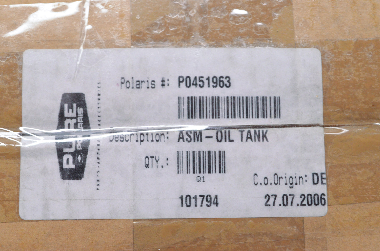OEM Polaris 451963 Oil Tank Assembly NOS
