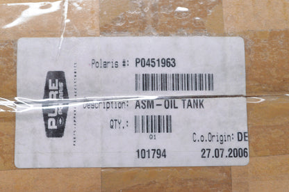OEM Polaris 451963 Oil Tank Assembly NOS
