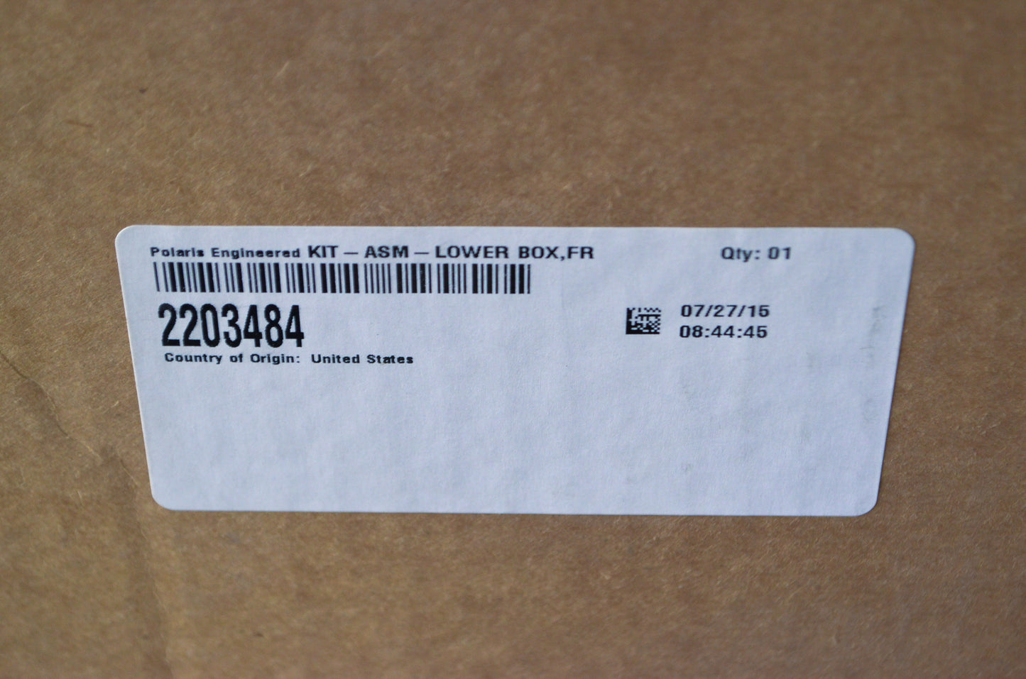 OEM Polaris 2203484 Front Lower Box Assembly Kit NOS