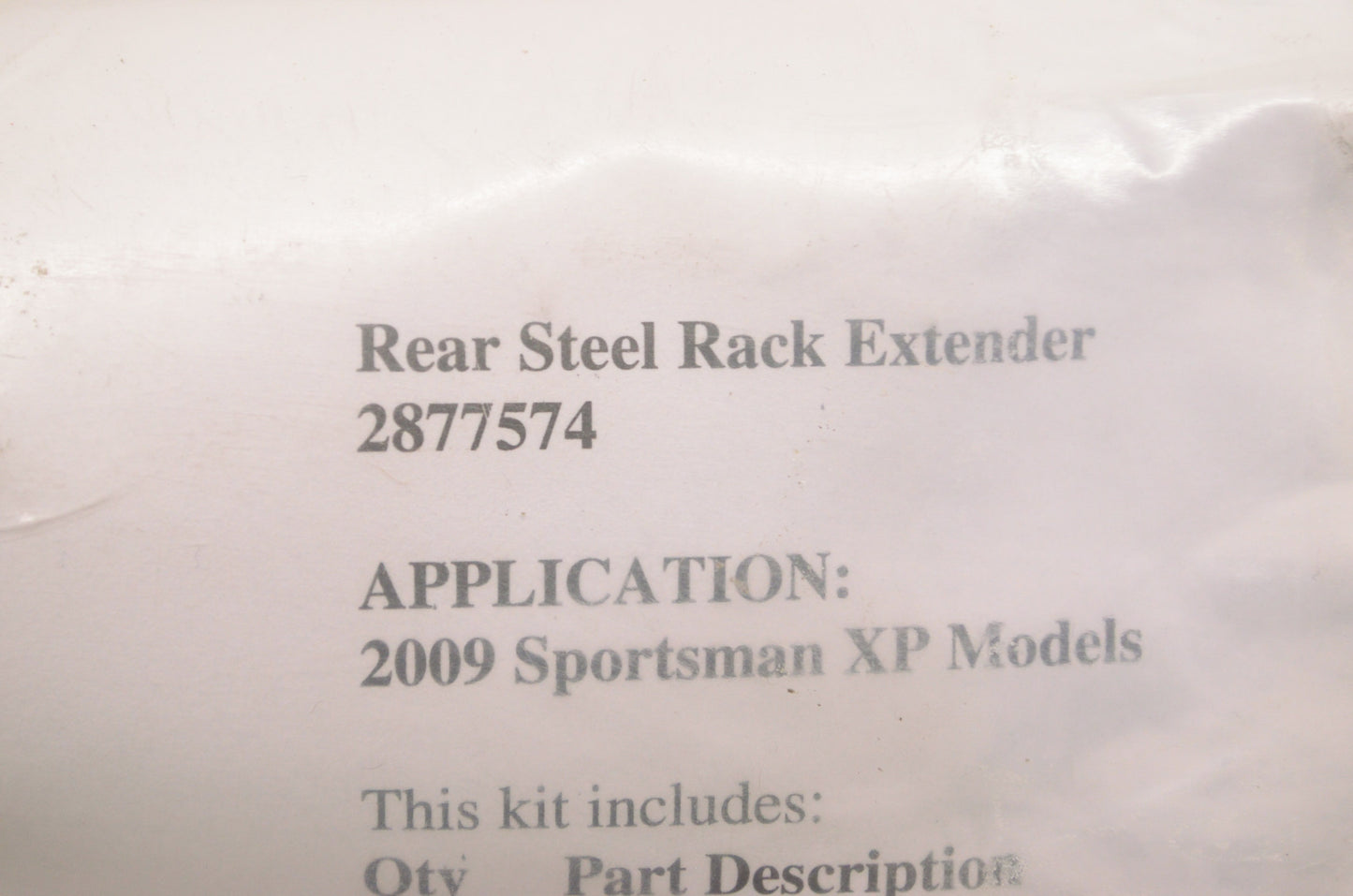 OEM Polaris 2877574 Rear Rack Extender NOS