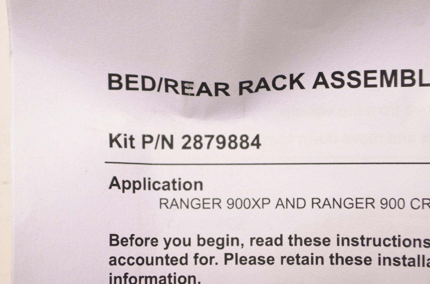 New OEM Polaris Lock & Ride Bed Rack NOS