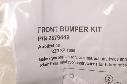 OEM Polaris 2879449-133 Low Profile White Front Bumper NOS