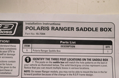 New QuadBoss Ranger Bed Box NOS