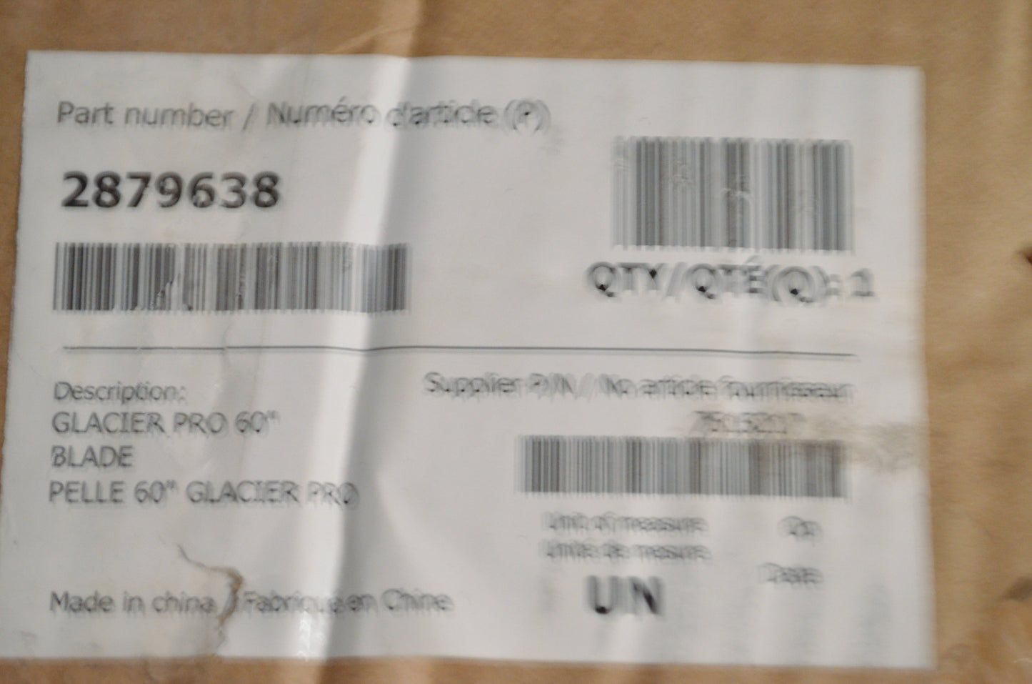 Glacier Pro 60' Blade NOS