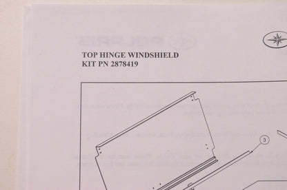 New OEM Polaris Top Hinge Windshield Kit NOS