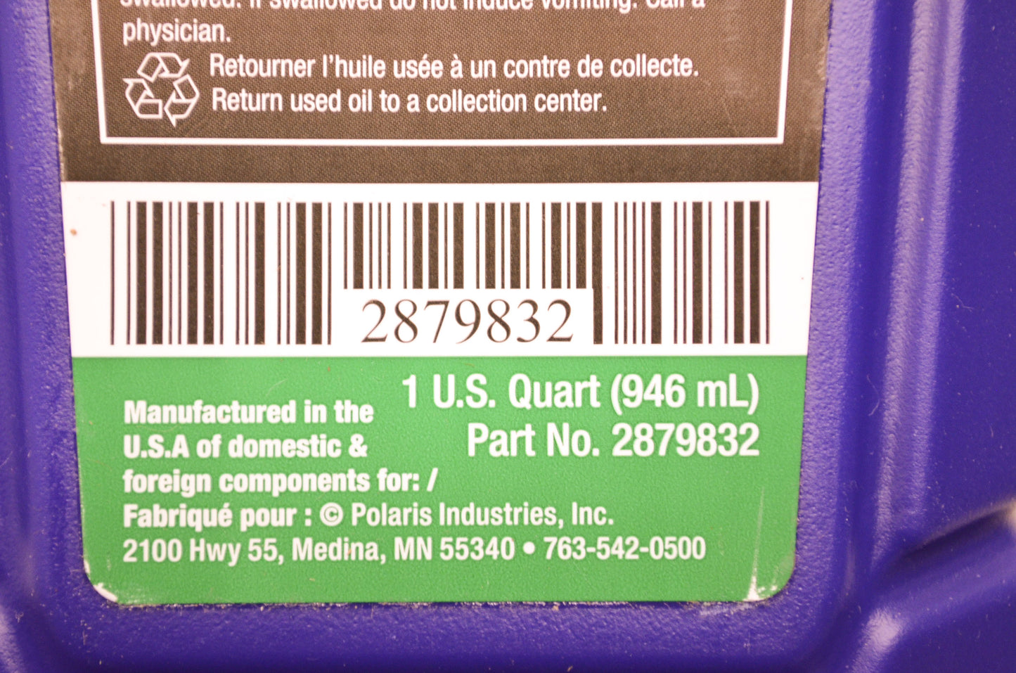New OEM Polaris 5W-40 Diesel HD Oil NOS