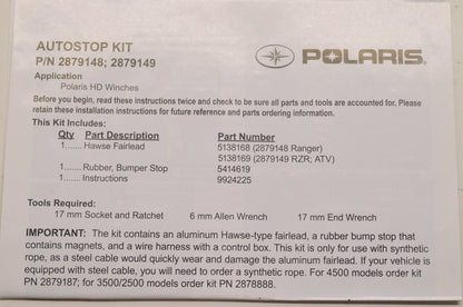 Pro HD 3500 Winch Upgrade Kit NOS