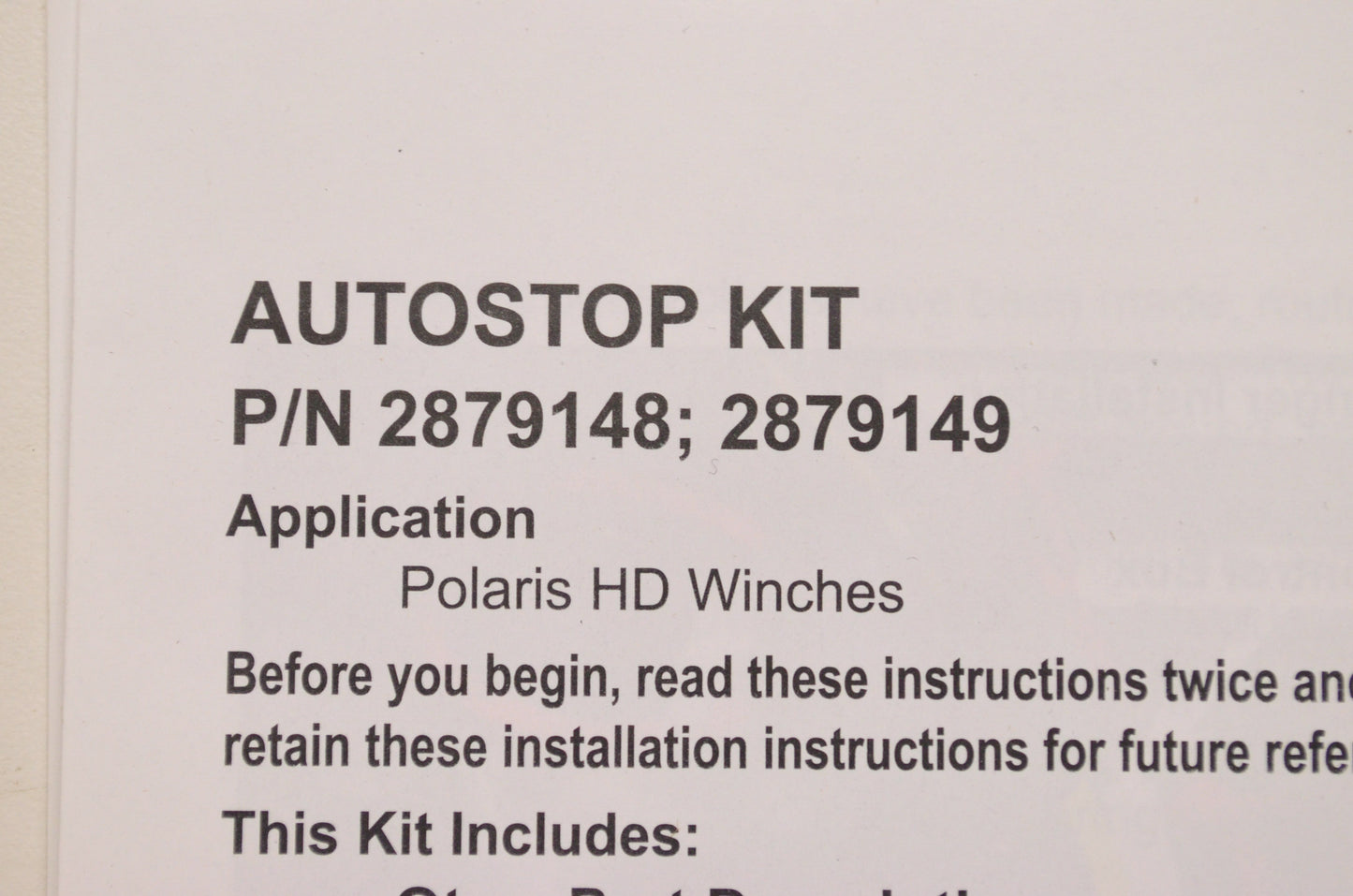 Pro HD 3500 Winch Upgrade Kit NOS