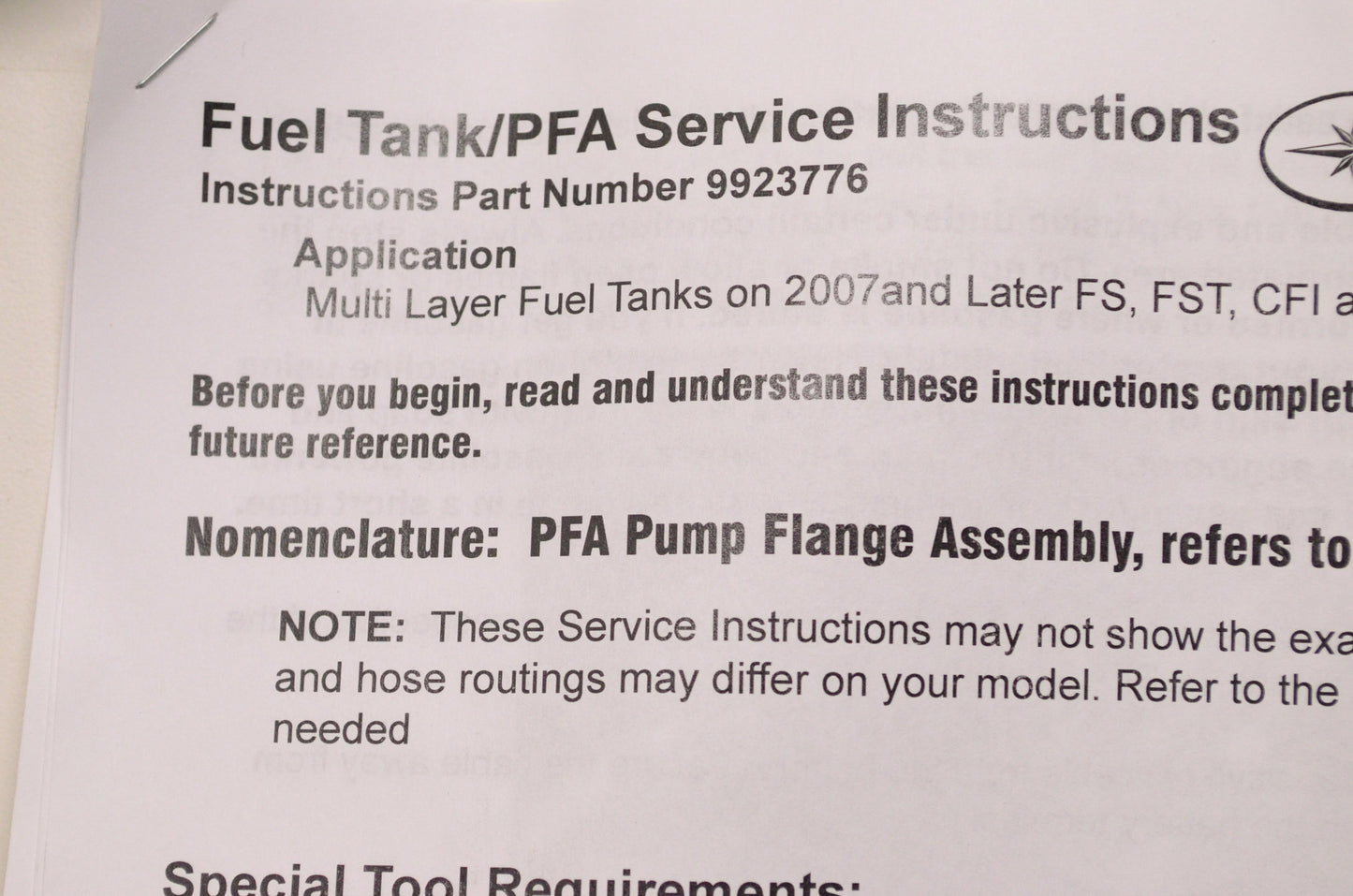 New OEM Polaris PFA Fuel Pump Assembly NOS