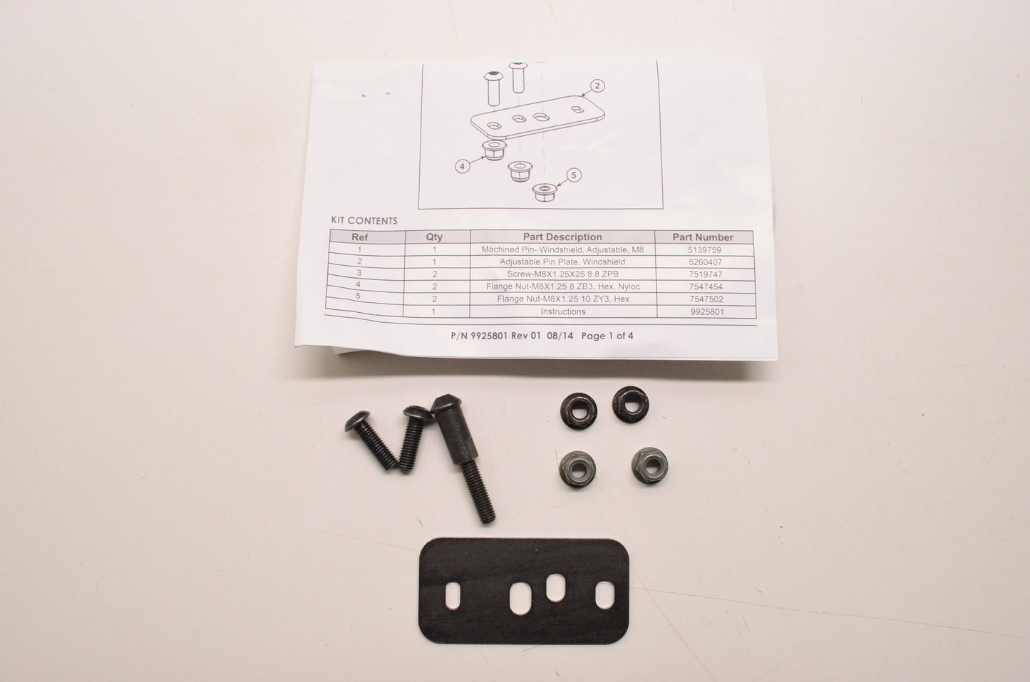 New OEM Polaris Windshield Adjustable Pin Kit NOS