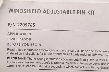 New OEM Polaris Windshield Adjustable Pin Kit NOS