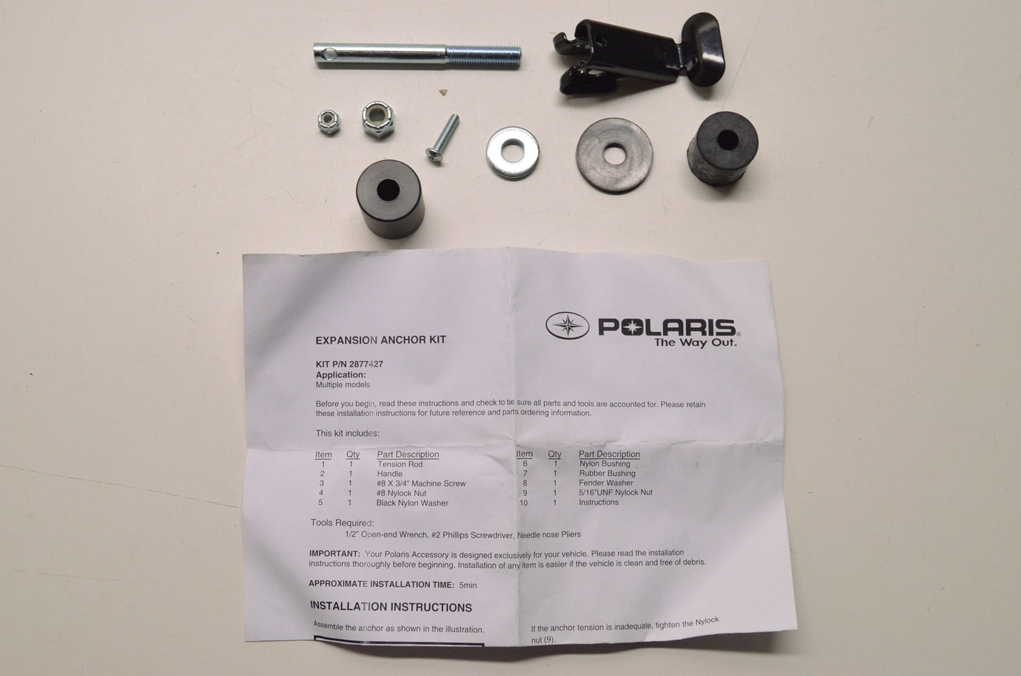 New OEM Polaris Expansion Anchor Kit NOS